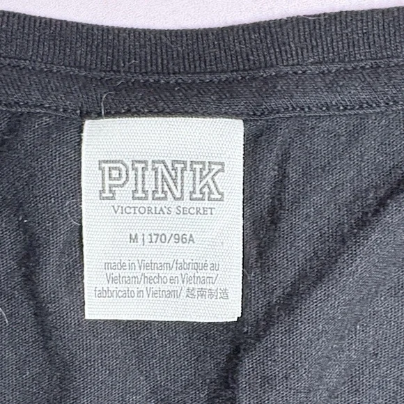 PINK Victoria's Secret Black V-Neck Tee - Picture 3 of 8